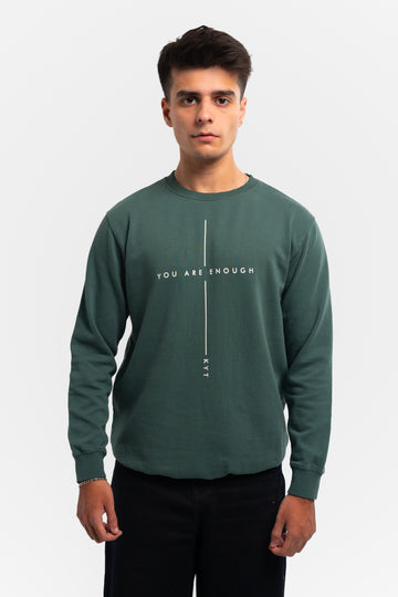 SOFT OLIVE LINE CREWNECK