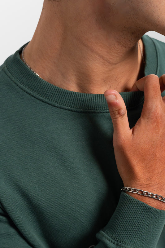 SOFT OLIVE LINE CREWNECK