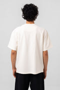 UNISEX RELAXED FIT OFF - WHITE TEXTURED T - SHIRT - KYT Fashion