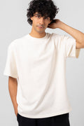 UNISEX RELAXED FIT OFF - WHITE TEXTURED T - SHIRT - KYT Fashion