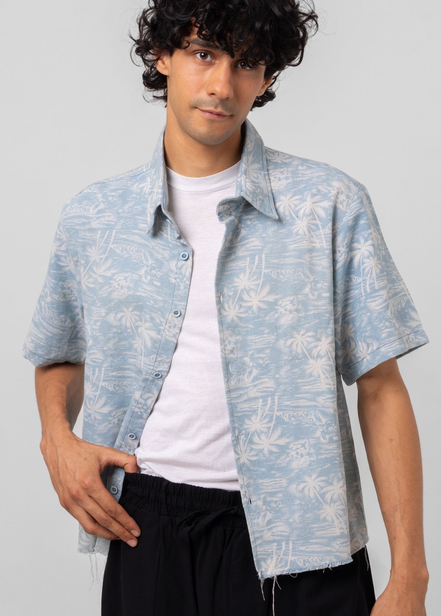 VICE CITY PALM CUBAN SHIRT - KYT Fashion